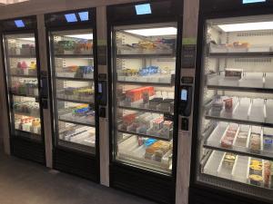 Various food and dorm-life products are available from vending machines in the Powerhouse.