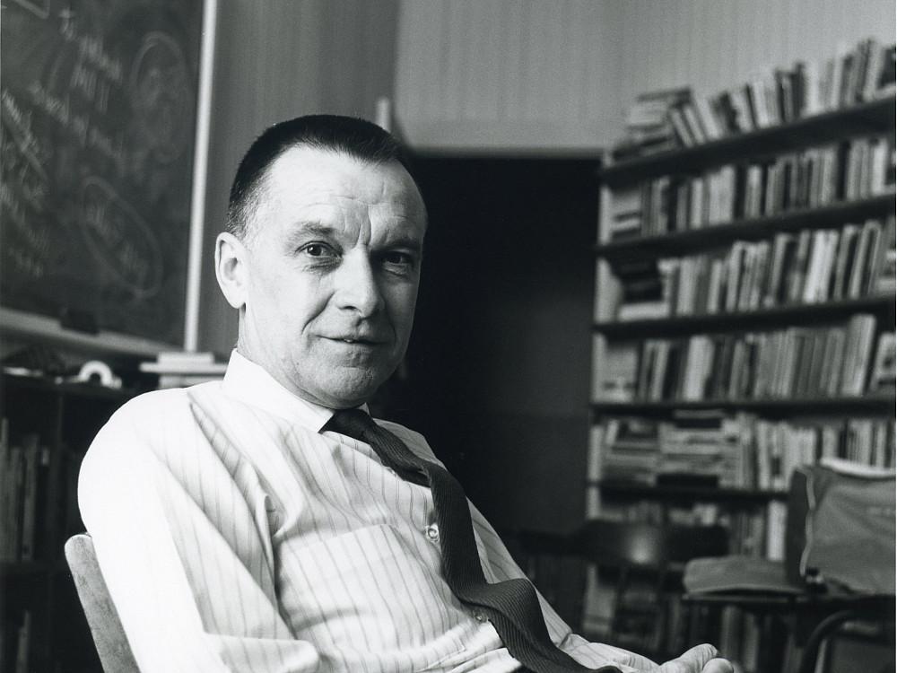 Les McAllister, professor emeritus of economics pictured in 1976