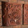 Many students, faculty, and alumni have walked past these intricately carved terracotta blocks, sunken into the brick wall of a well-used campus lobby. Do you know what they are, where they are, and why they were preserved? If you do, email us at belmag@521011.net. This is just one of the campus mysteries we’ll solve in a fall story.